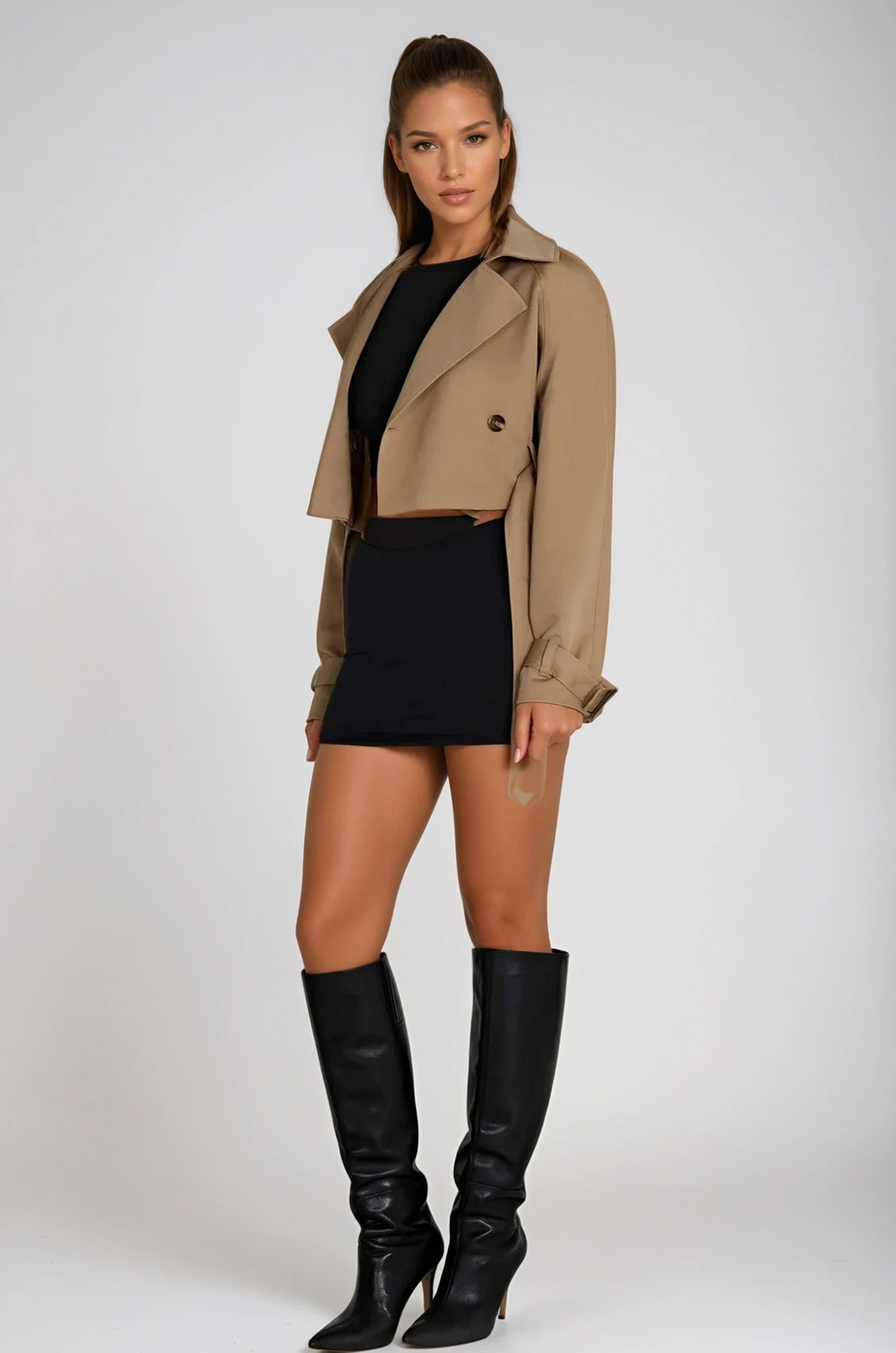 The Fiorenza Cropped Trenchcoat